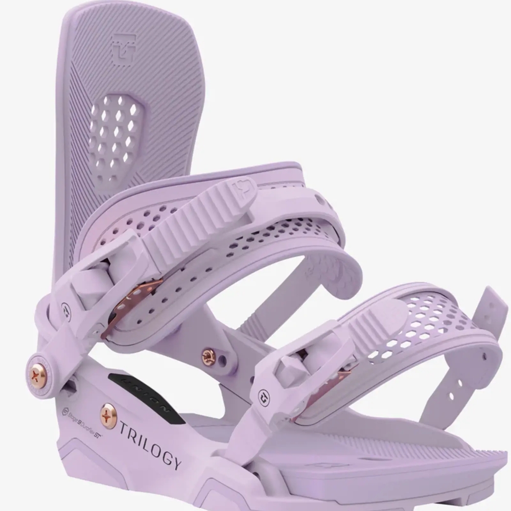 🆕 Union Trilogy Snowboard Bindings – 2024 Lavender – Size Medium – NEW in box!